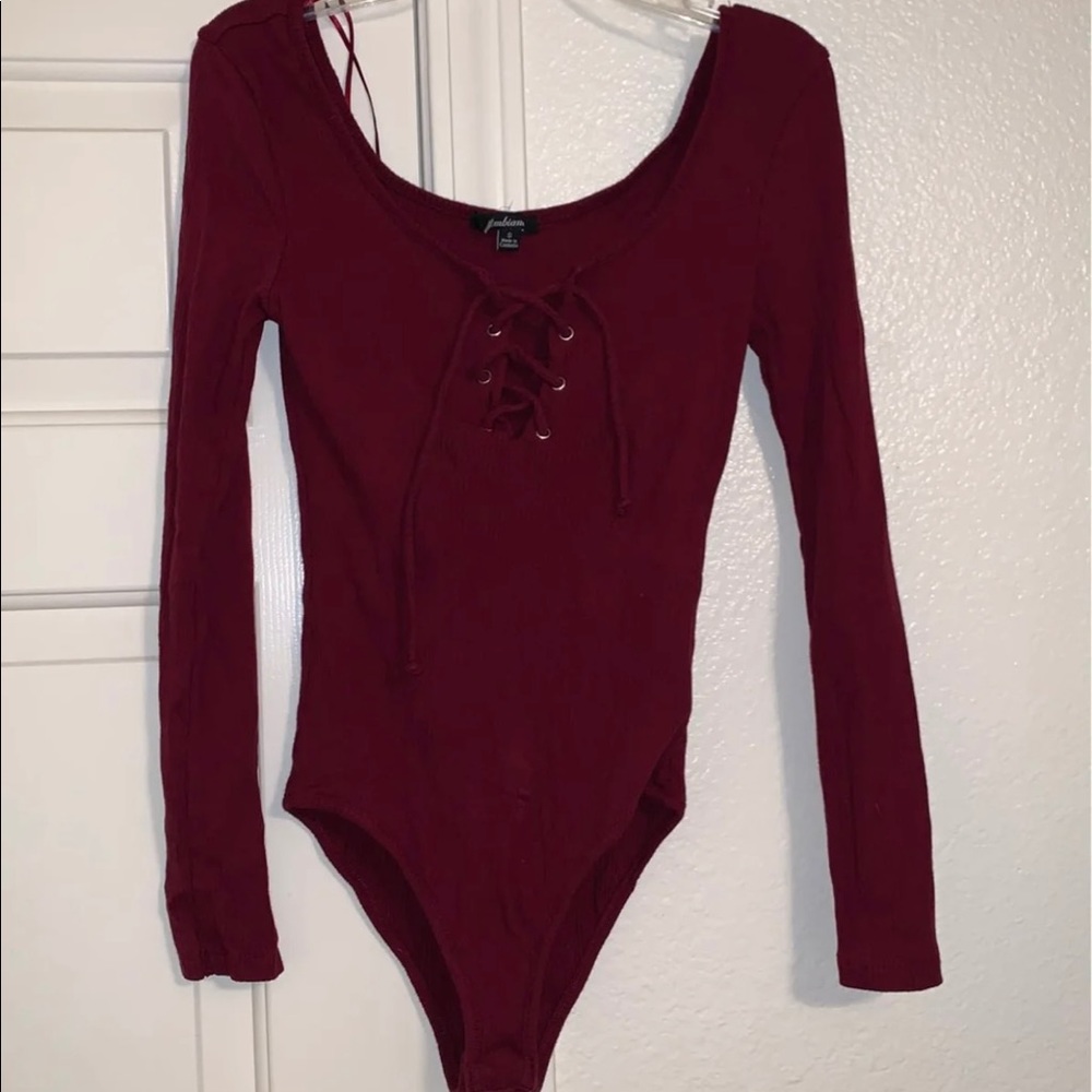 Red body suit